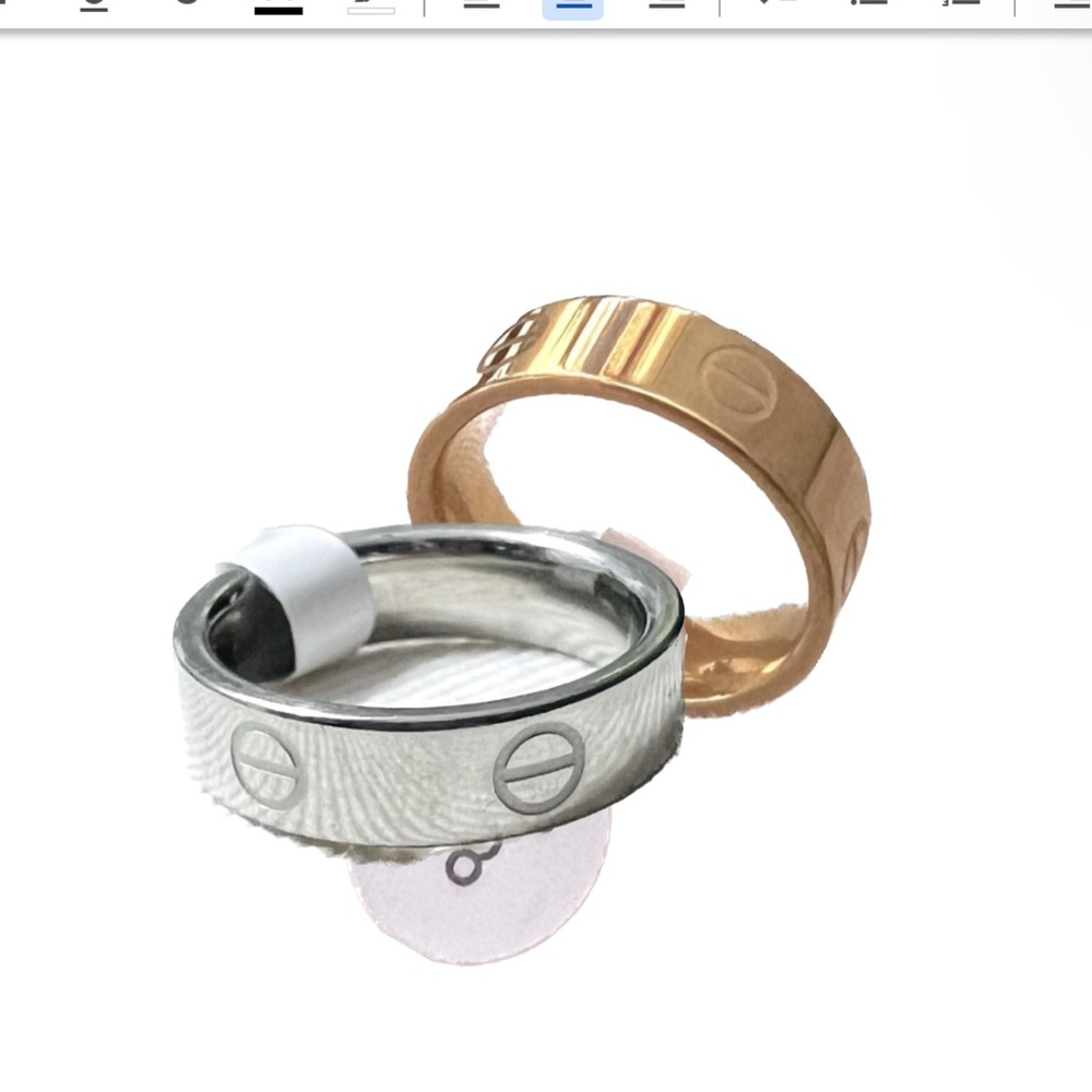Flathead Ring Bundle Set - Gold and Silver Color - size 8